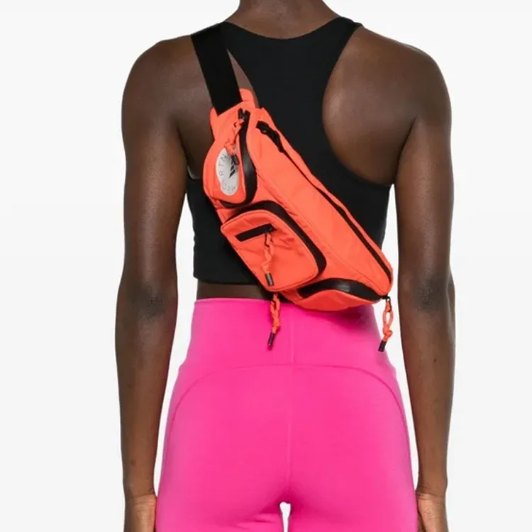 Adidas Recycled Material Polyester Fanny Pack Regular Women's Bright Orange-4