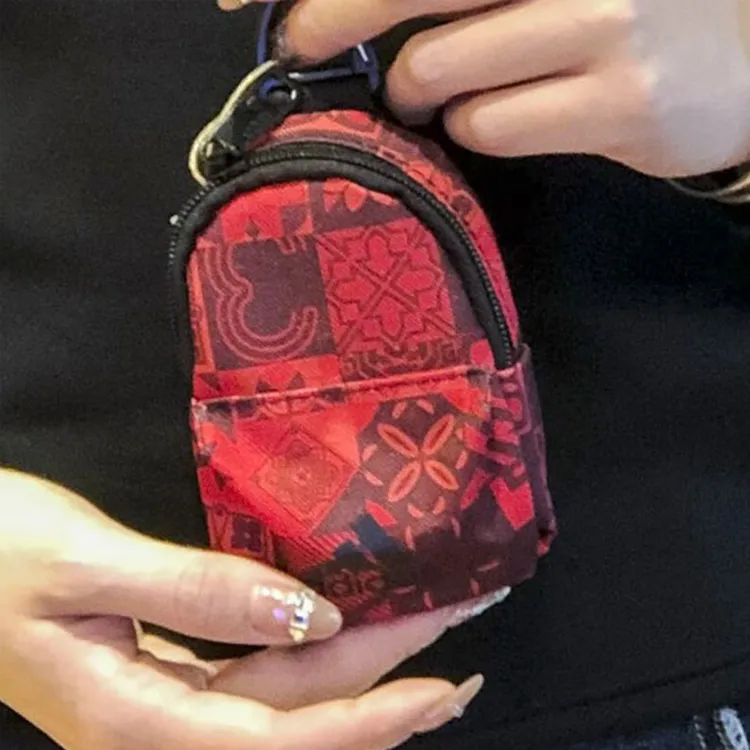 Adidas Polyester Shoulder Bag Crossbody Bag Mini Unisex Red-4