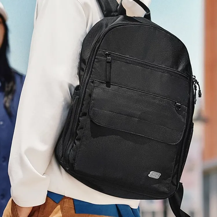 Skechers Fabric Backpack Regular Unisex Black-3
