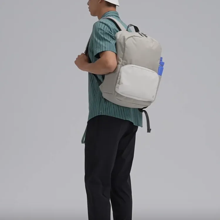 Lululemon Everywhere Canvas Backpack Unisex RWLI/WHTO/TVSG Linen Mixed White Egg White-5