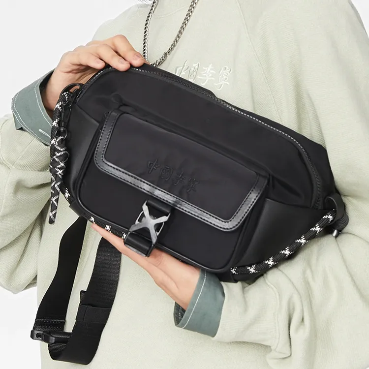 LiNing Polyester Sling Bag Fanny Pack Regular Unisex Black-3