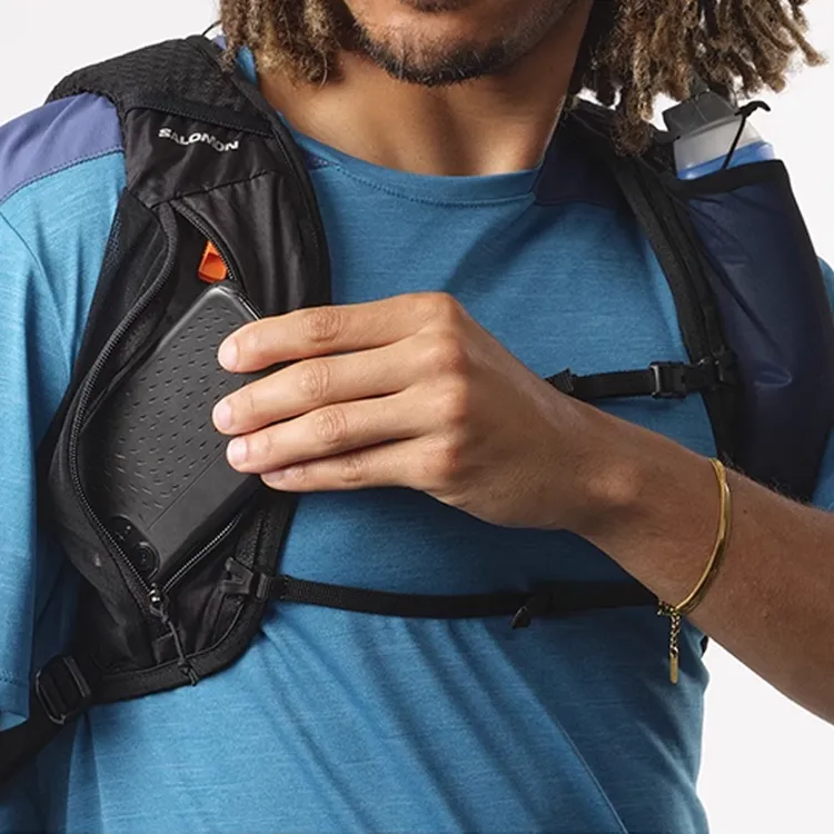 SALOMON Polyurethane Outdoor Hiking Bag Backpacks Unisex Black-4