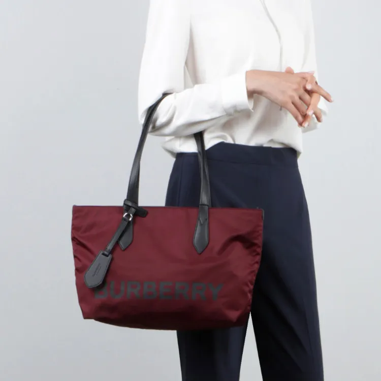 Burberry Recycled Nylon One Shoulder Handbags Women's Red-5