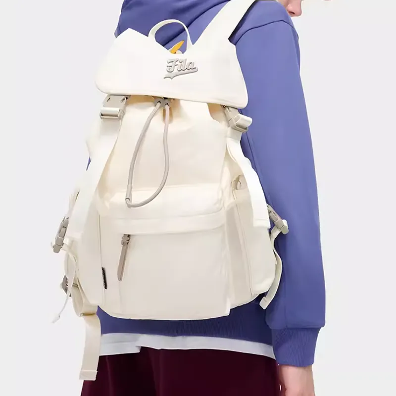 FILA FUSION Fabric Backpack Regular Unisex Snow White-4