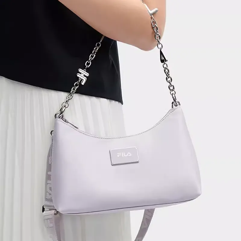FILA Fabric Shoulder Bag Crossbody Bag Extra Small Women's Light Medium Gray-4