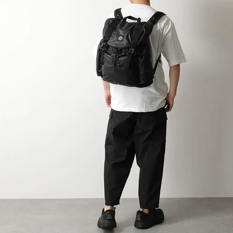 STONE ISLAND Canvas Backpack Regular Men's Black-3