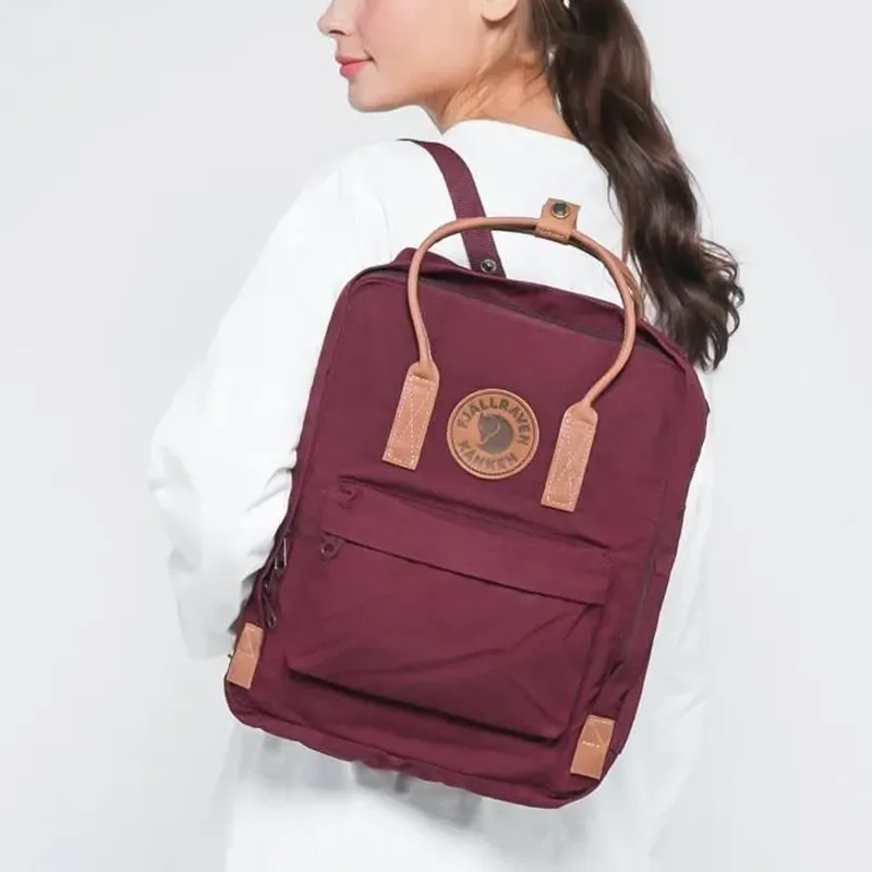 Fjallraven Kanken Polyester Backpack Regular Unisex Dark Brown Purple-4