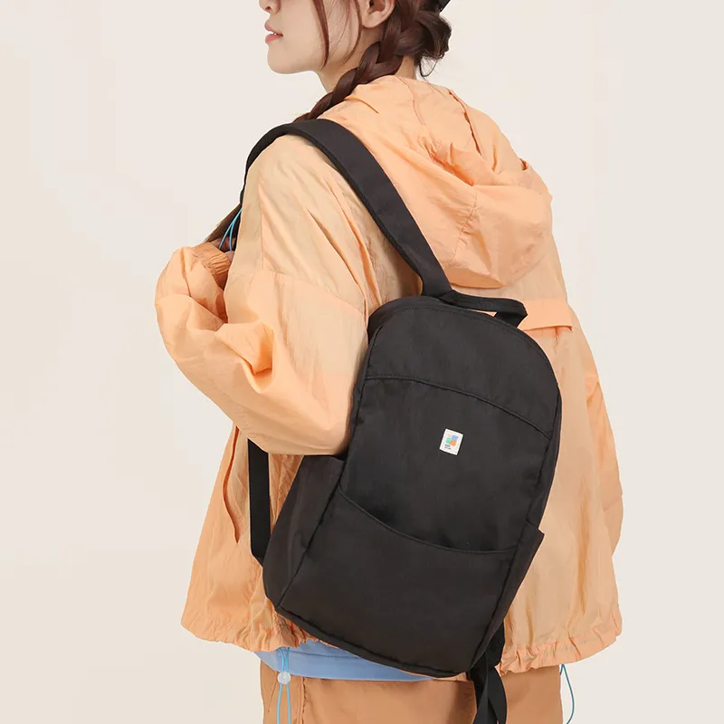 Cloud Factory Polyester Backpack Medium Size Unisex Black/Pink/Turquoise/Orange-5