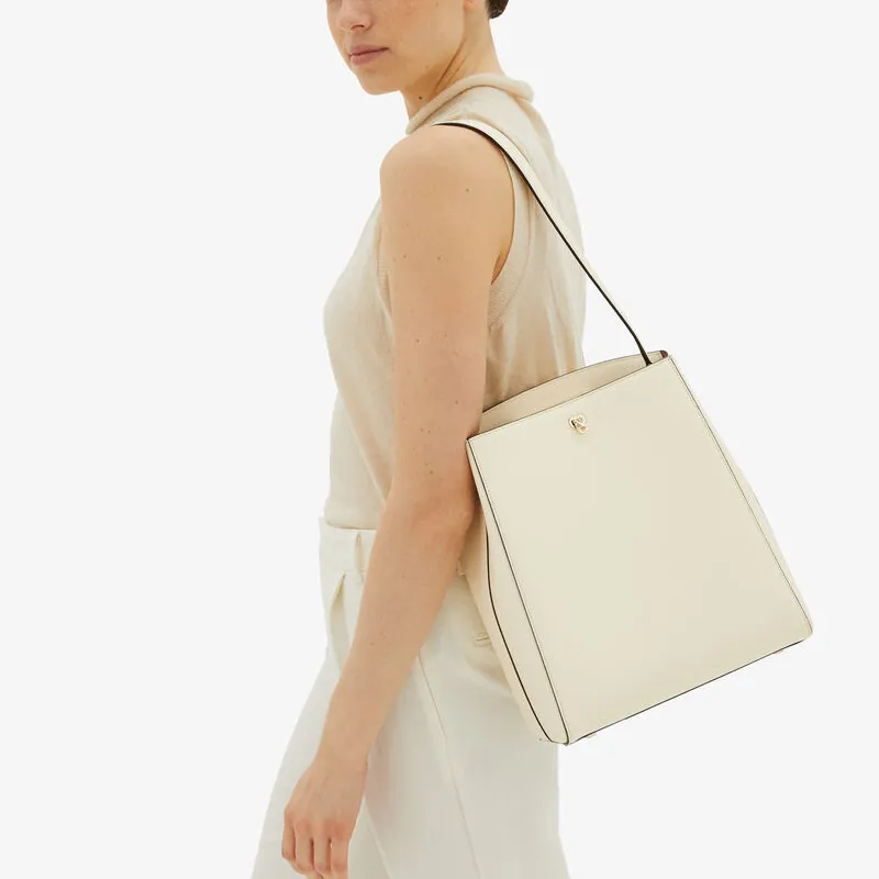 Valextra Brera Millepunte Calfskin Handbag Shoulder Bag Women's White-4