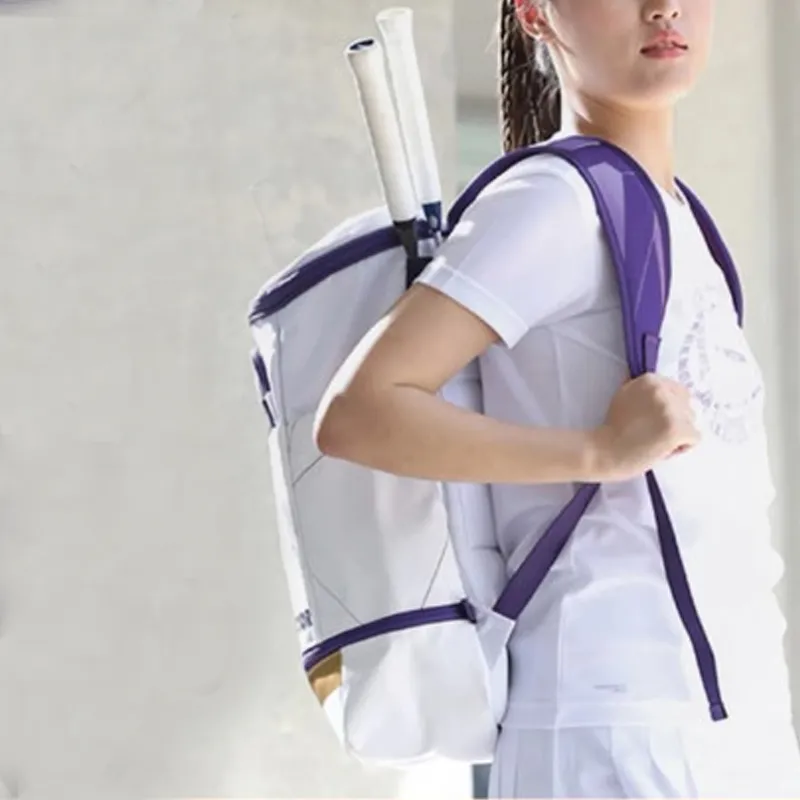 VICTOR Badminton Rackets Backpack Bright White & Medium Purple Unisex-4