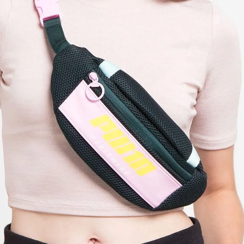 PUMA Fabric Artificial Leather Fanny Pack Regular Women's Pine Wood Green-4