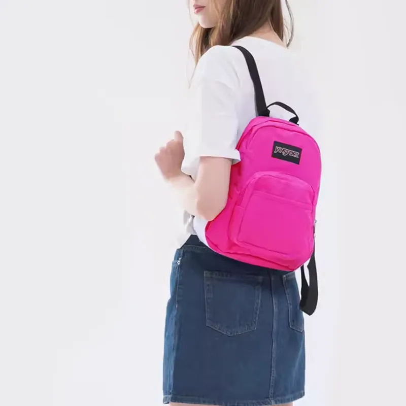 JanSport Polyester Backpack Mini Women's Caramel Pink-5