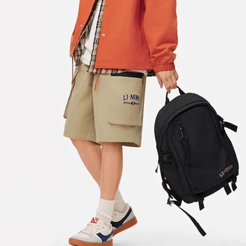 LiNing Polyester Backpack Unisex Black-4