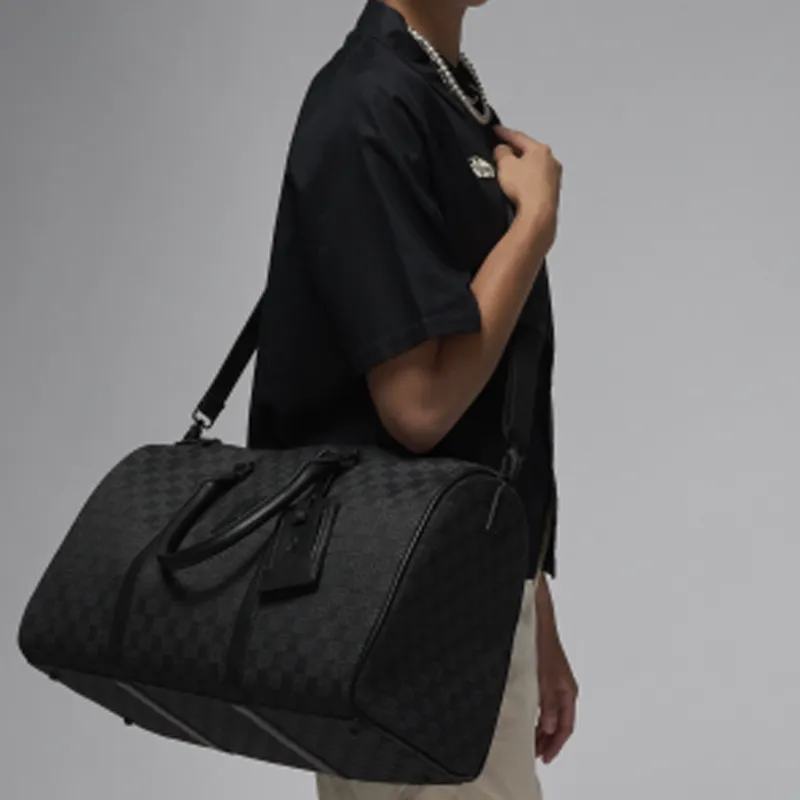 Jordan Monogram Polyester Travel Bag Regular Unisex Black-4