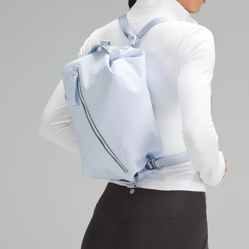 Lululemon Nylon Backpack Handbag Shoulder Bag Regular Unisex Sky Blue-3