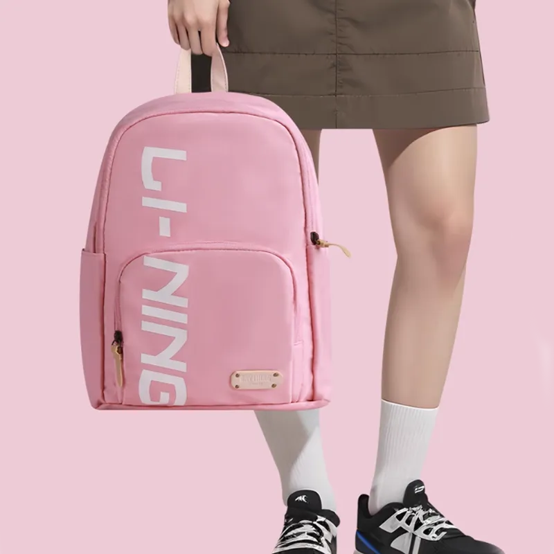 LiNing Polyamide Backpack Regular Unisex Pink-2