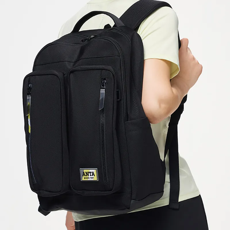 Anta Fabric Backpack Unisex Basic Black-2