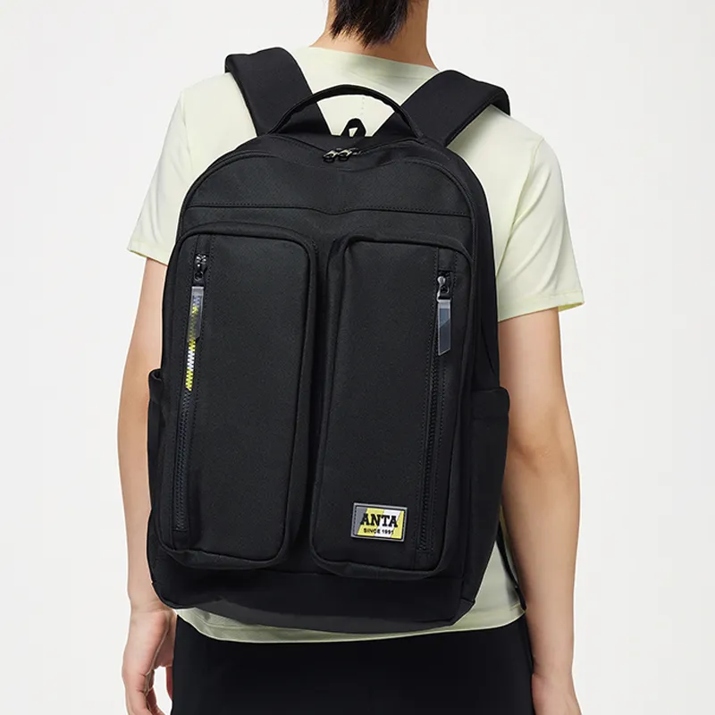 Anta Fabric Backpack Unisex Basic Black-4
