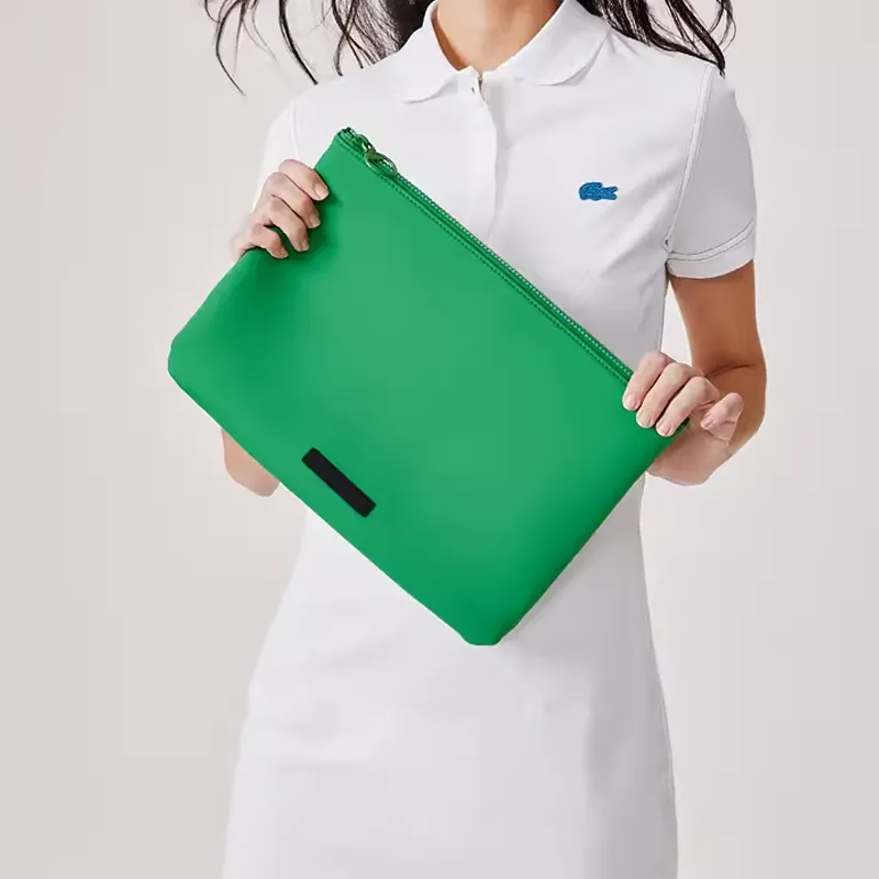 LACOSTE Fabric Tote Bag Shopping Bag Handbag Shoulder Bags Women's Green-3