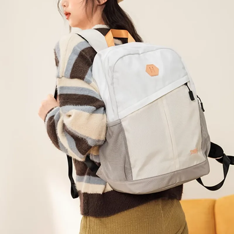 361° Fabric Backpack Regular Unisex White & Khaki-1
