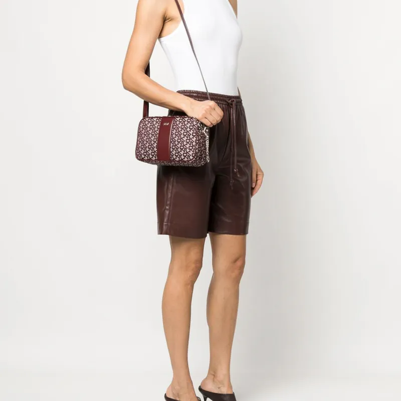 DKNY Calfskin Polyester Crossbody Bag Shoulder Bag Women's Purple-2