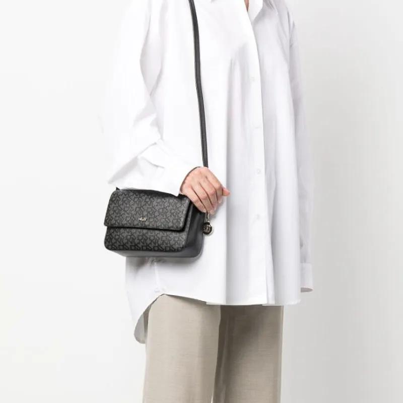 DKNY PVC Crossbody Bag Shoulder Bag Regular Women's Black-2