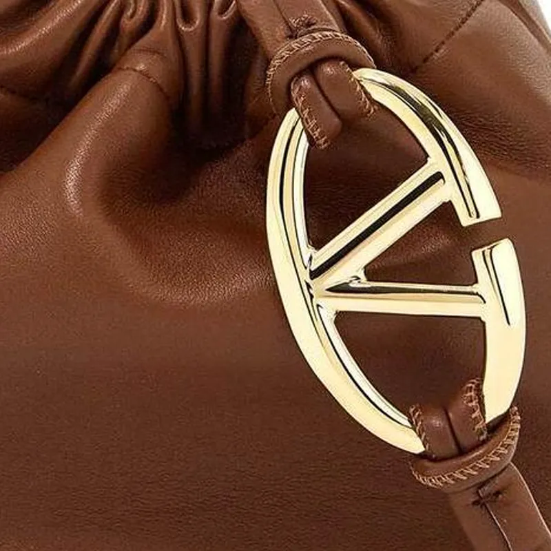 Valentino VLogo Signature Drawstring Mini Bucket Bag-4