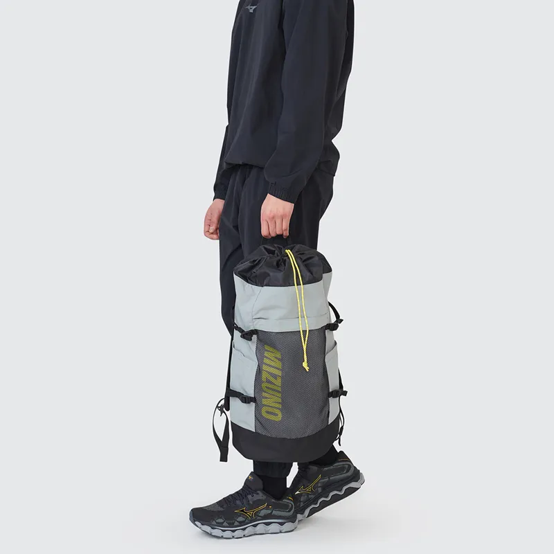 Mizuno Nylon Backpack Regular Unisex Gray-3