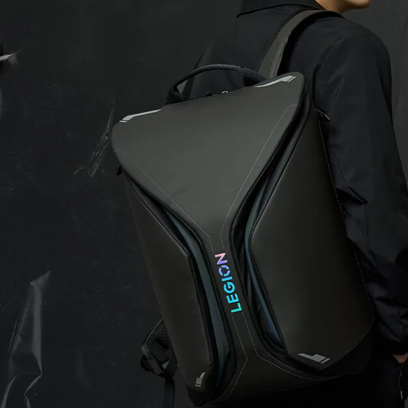 Lenovo Polyurethane And Polyester Blend Laptop Backpacks Extra Large Unisex Titanium Crystal Gray-4