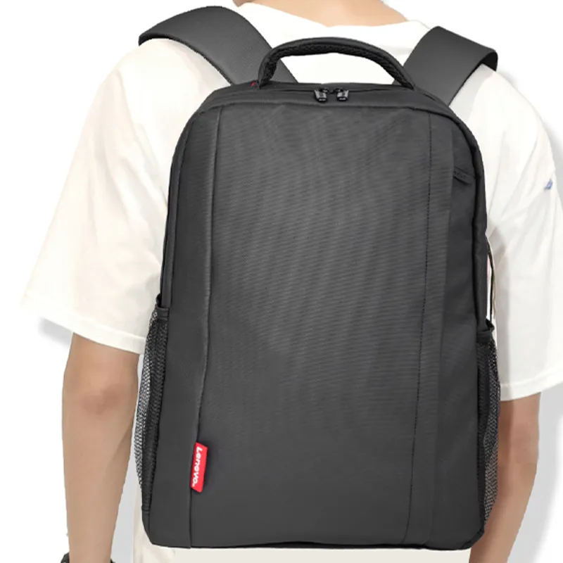 Lenovo Polyester Laptop Backpacks Large Size Men's Black-5