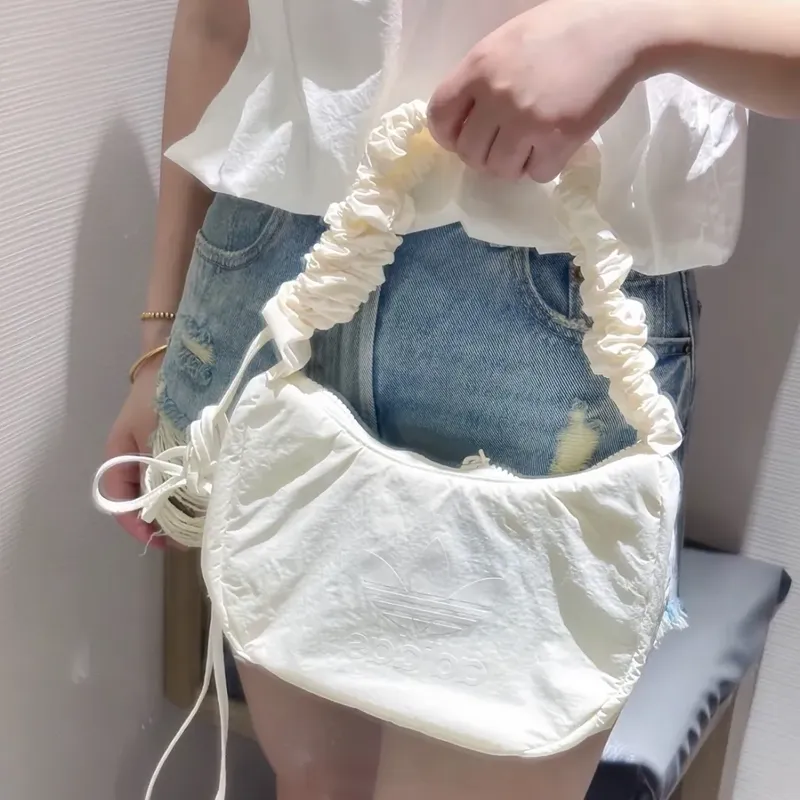 Adidas Originals Polyester Cloud Bag, Shoulder Bag, Crossbody Bag, Handbag Regular Women's Pink White-3