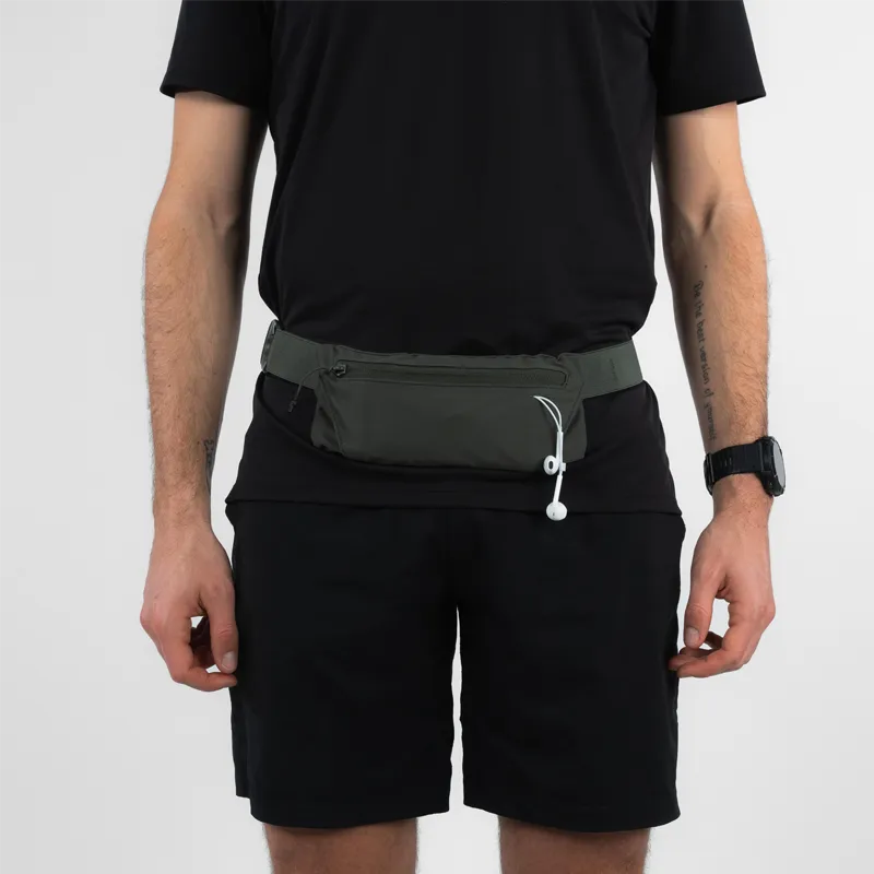 DECATHLON Polyester One Shoulder Crossbody Fanny Pack Regular Unisex Black Olive-3