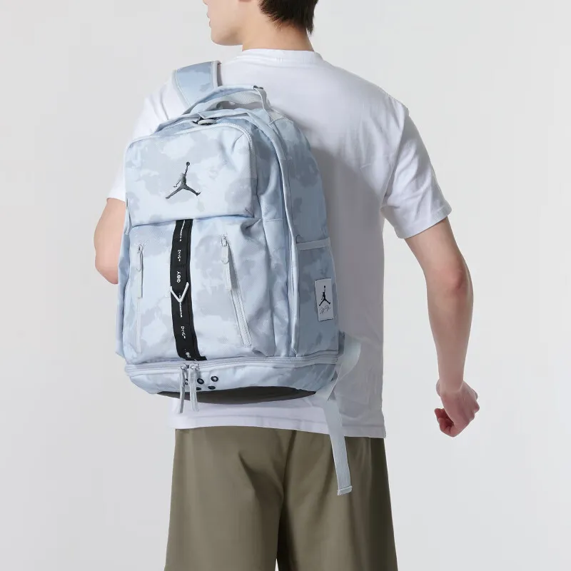 Jordan Polyester Backpack Medium Size Unisex Light Blue-3