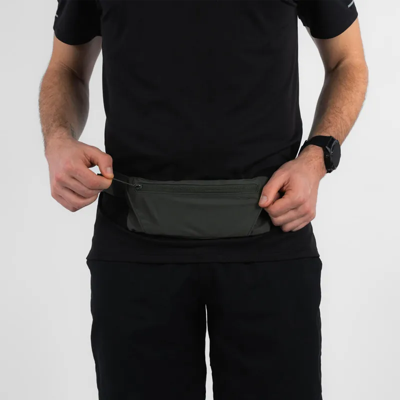 DECATHLON Polyester One Shoulder Crossbody Fanny Pack Regular Unisex Black Olive-2