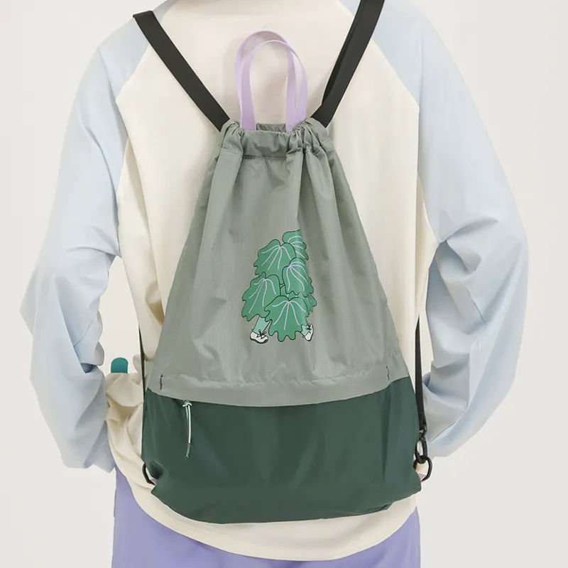 Cloud Factory Polyamide Backpack Large Size Unisex White/Green-5