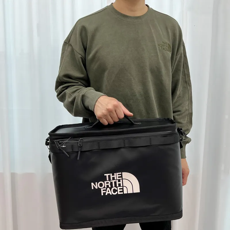 THE NORTH FACE Polyester Travel Bag, One Shoulder Handbag, Crossbody Bag Large Size Unisex Black-2