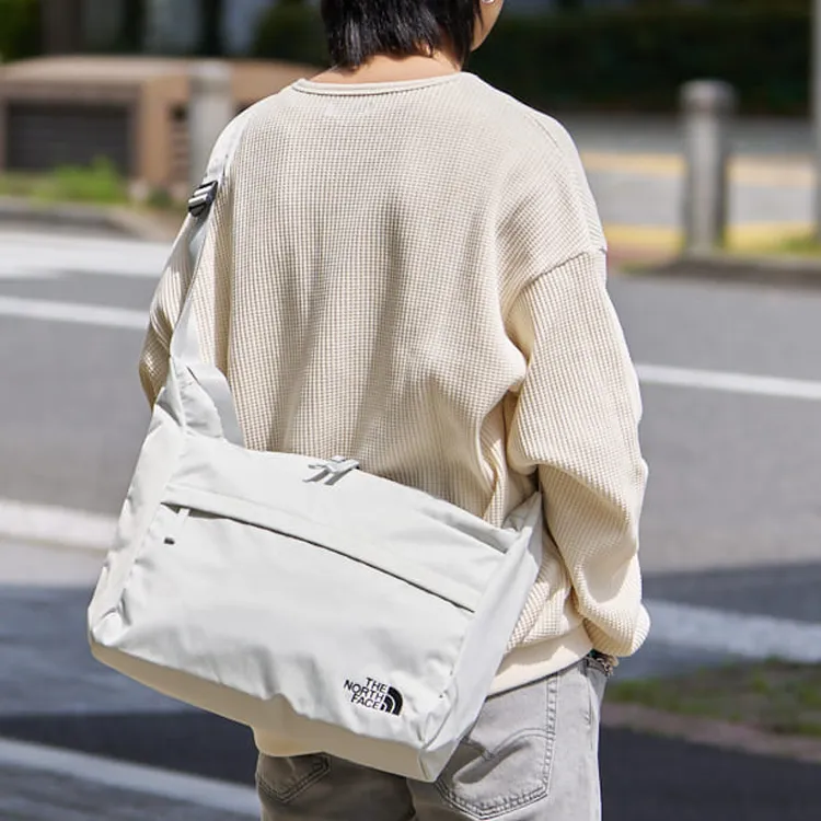 THE NORTH FACE Nylon Hobo Bag, Shoulder Bag, Crossbody Bag Tubas Unisex White-4
