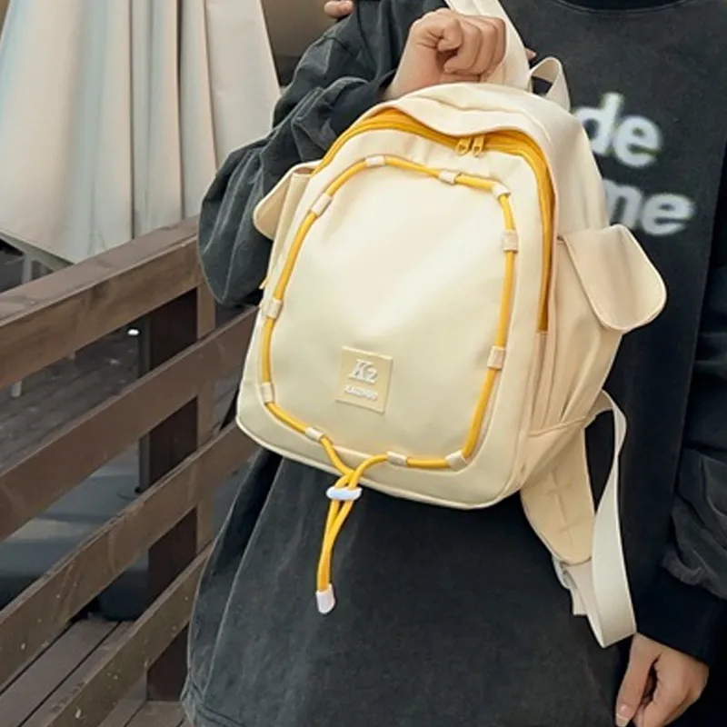 Bywhich Polyester Backpack Regular Unisex Blue/Yellow-1