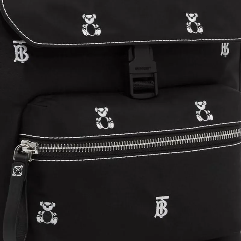 Burberry Leather Backpack Regular Kids' Black-4