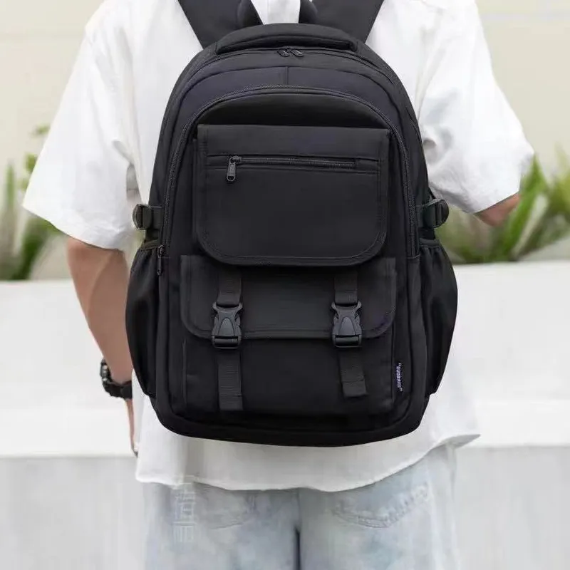 ZUOBAILI Nylon Backpack Large Size Unisex Light Gray Dark Gray Khaki Black-5