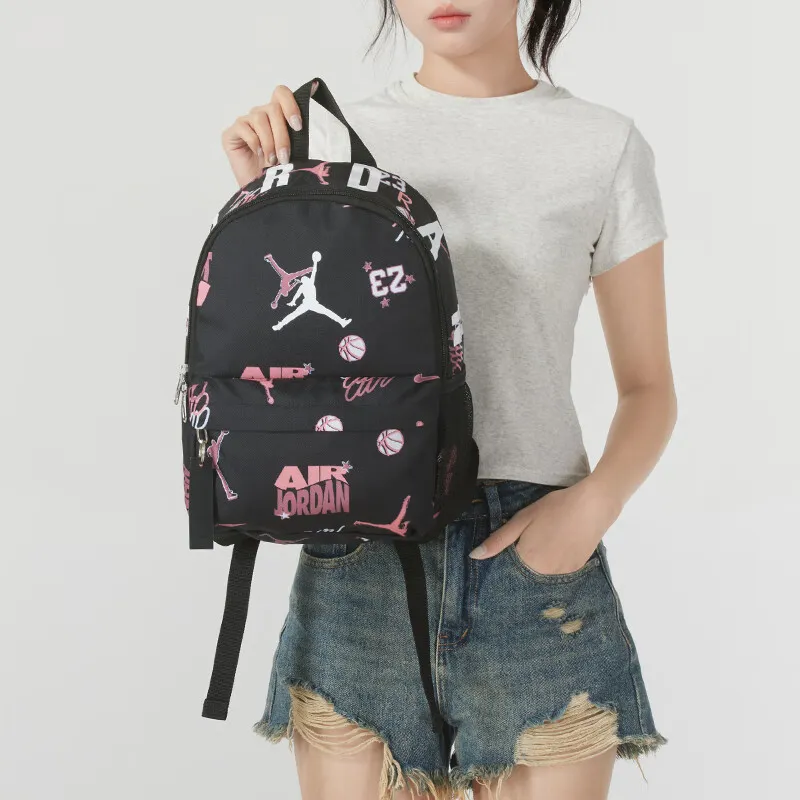 Jordan Polyester Backpack Small Size Unisex Black-5