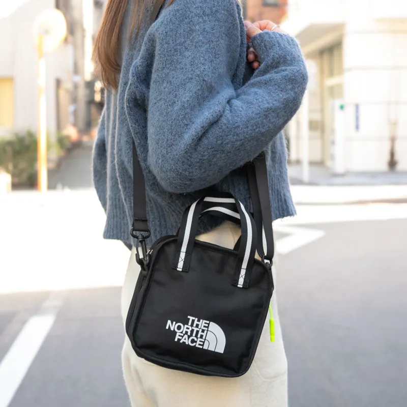 THE NORTH FACE Polyester Tote Shoulder Bag, Crossbody Bag, Handbag Mini Unisex Black-3
