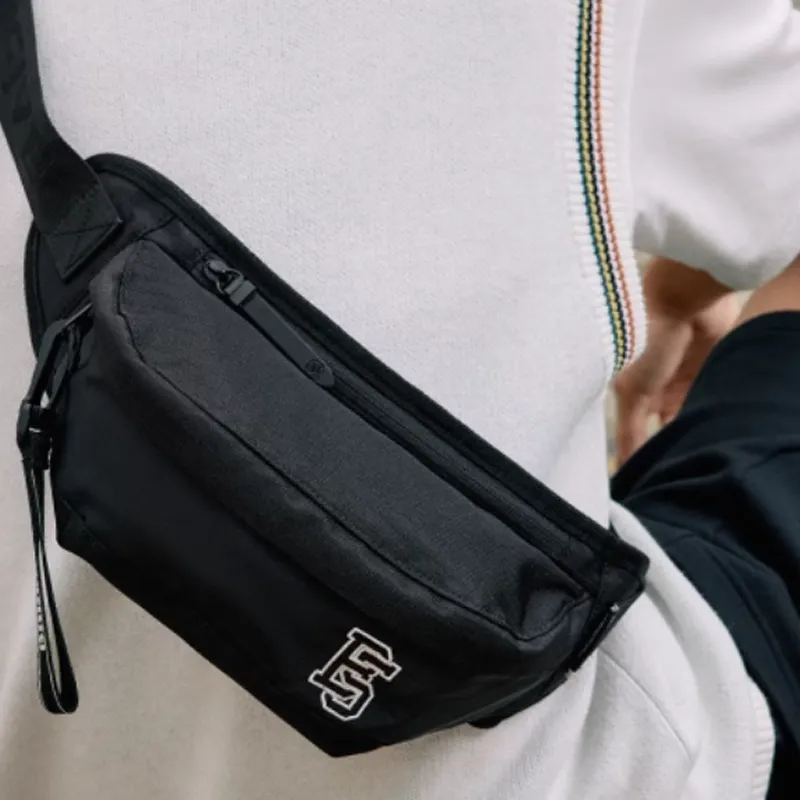 LiNing Polyester Sling Bag, Fanny Pack Regular Unisex Black-3