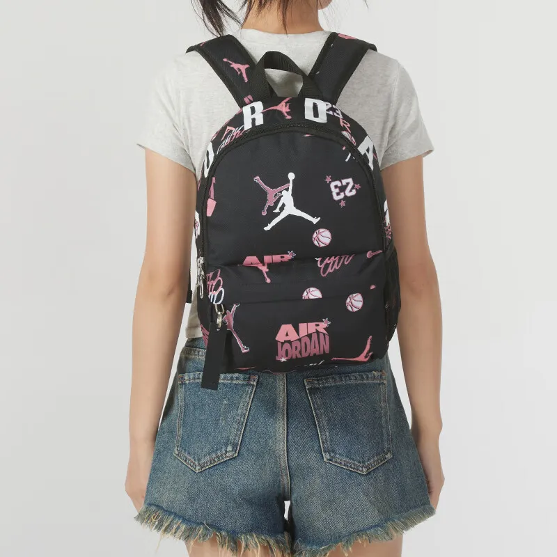 Jordan Polyester Backpack Small Size Unisex Black-4