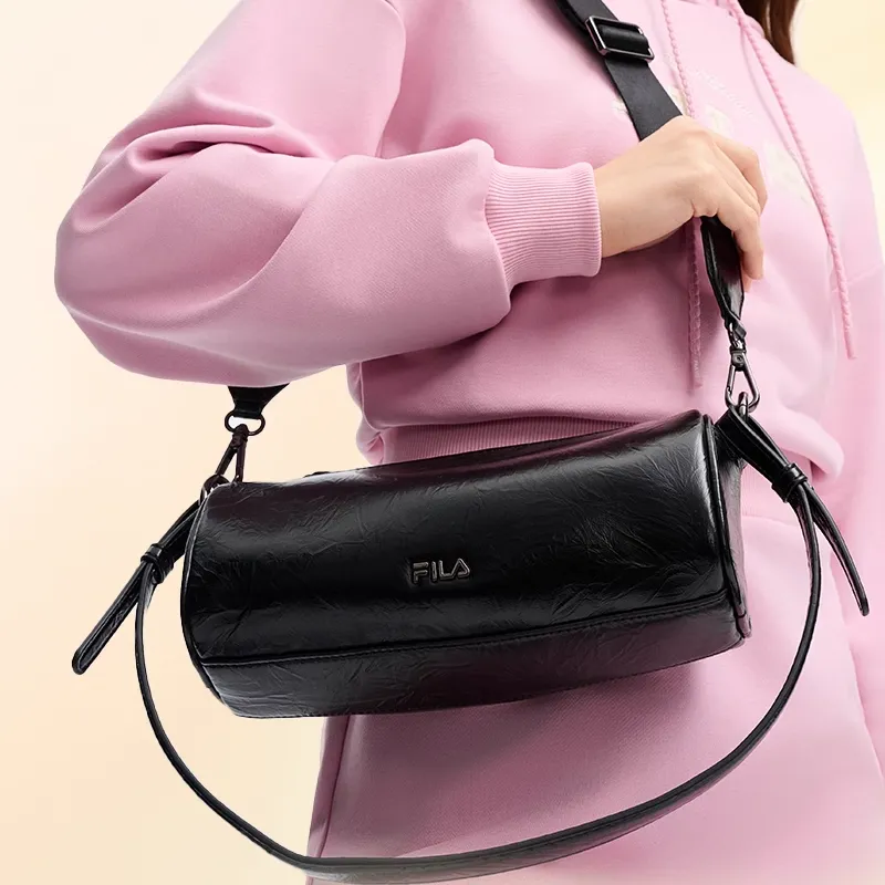FILA Polyurethane Handbag Shoulder Bag Crossbody Bag Extra Small Women's Jet Black-4