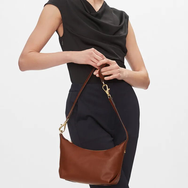 Polo Ralph Lauren Leather Crossbody Bag Shoulder Bag Women's Brown-4
