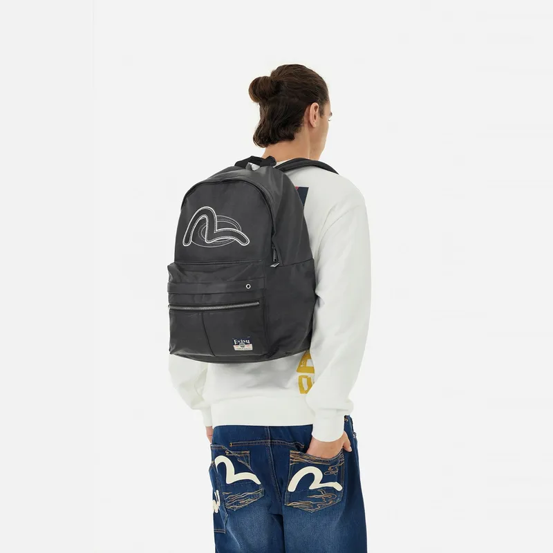 EVISU Polyester Backpack Regular Unisex Black-4