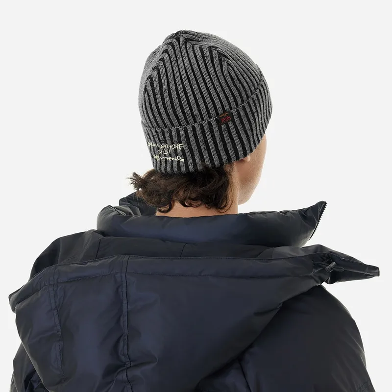 EVISU Cotton Beanies Unisex Black-2
