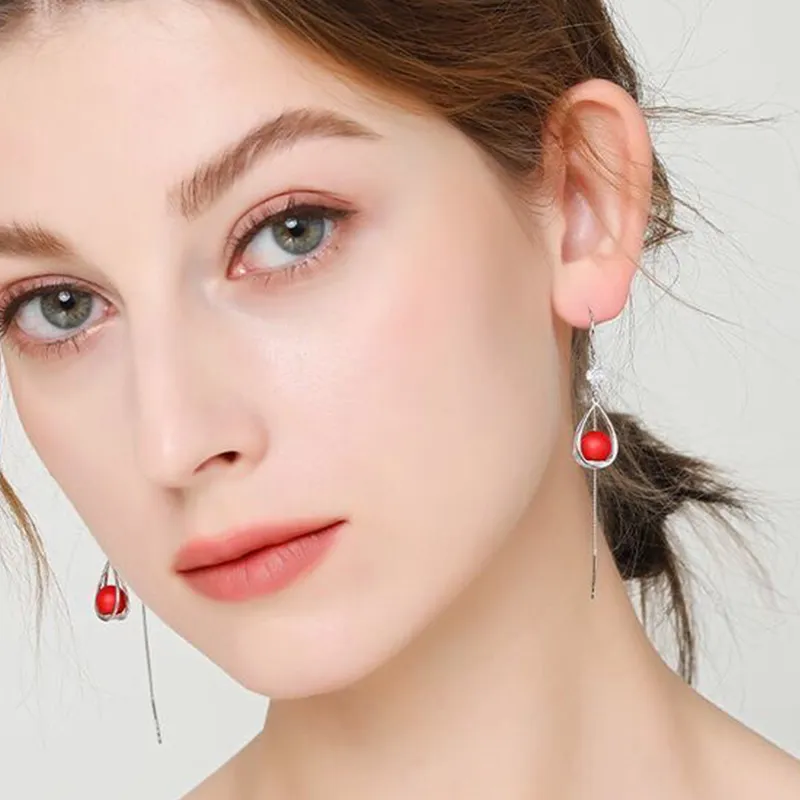 U state 999 Fine Silver Drop Earrings Unisex-2