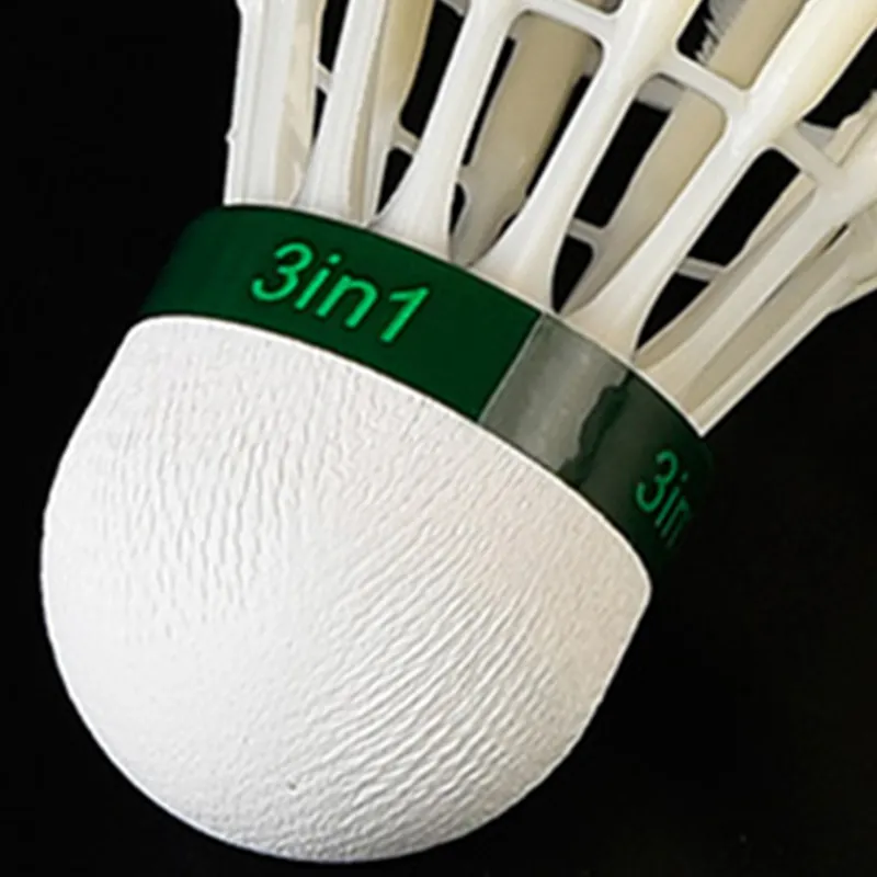 DHS N402 402 Goose Feather Shuttlecock 3 Pack Goose Feather Humped Goose Feather Training Match Shuttlecocks-1
